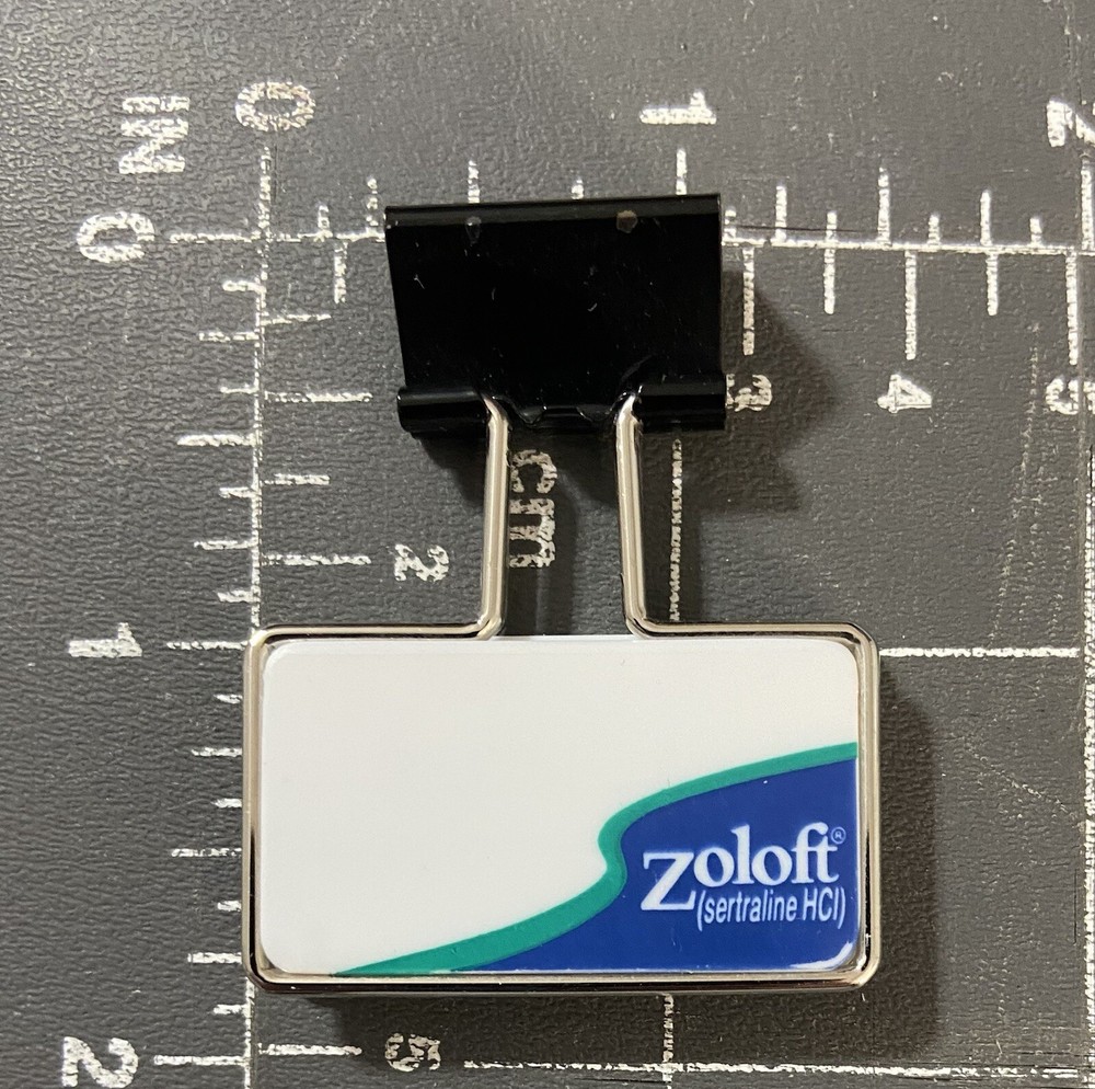 Zoloft Brand Logo Pharmaceutical Advertising Binder Clip Sales Promotional Item