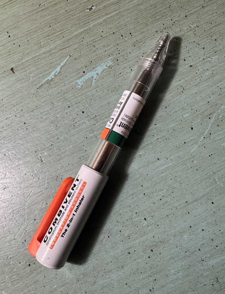 COMBIVENT PEN: Orange, Green, White, PlasticBall Point-Pharmaceutical Promo NEW