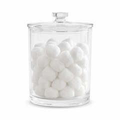 ForPro Clear Acrylic Apothecary Jar with Lid, 60 Oz Shatterproof Bathroom Van…