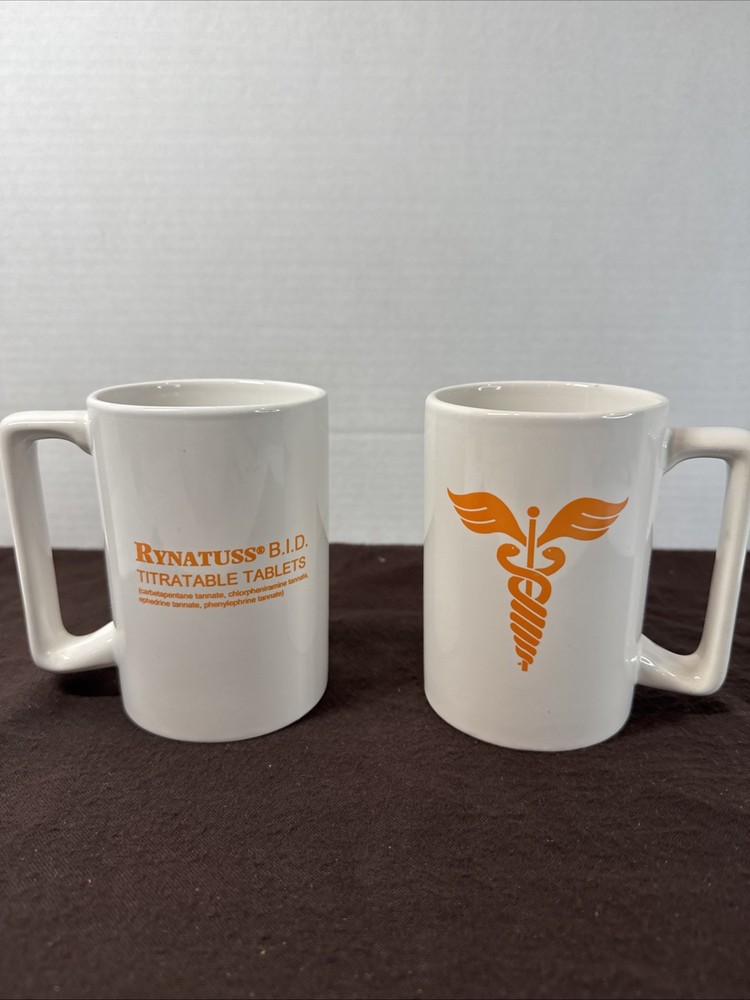 RYNATUSS B.I.D Pharmaceutical Advertising PHARMA REP 12oz Coffee Mug Set Of 2
