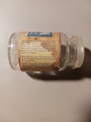 Bufferin Glass Bottle Vintage Empty container 36 Tablets