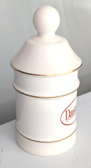 Vtg Darvocet Ceramic Apothecary Jar By Lilly Made Mexico