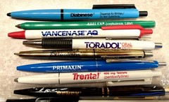 LOT OF 12 Vintage Pharmaceutical Pens; Drug Rep Pharmacy