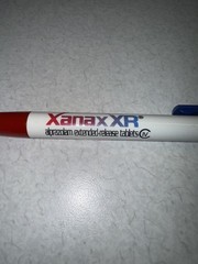 XANAX XR PEN: Red/White/Blue – Plastic -Pharmaceutical Promo NEW