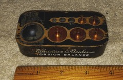 Wooden Christian Becker Metric Pharmacy Laboratory Brass Weight Set