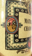 VINTAGE CERAMIC POTTERY APOTHECARY JAR W/LID MATRICARIA CHAMOMILLA PHARMACY