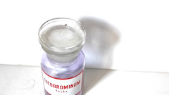 THEOBROMINUM Vintage Glass Apothecary Pharmacy Clear Jar 100 ml