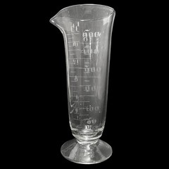 Antique 1900s Whitall Tatum Co Apothecary Glass Beaker – Etched 600cc / 16oz