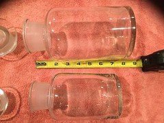 3 LARGE and 1 SMALL ANTIQUE GERMANY APOTHECARY JARS