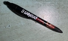 VICOPROFEN Hydrocodone PEN: Black/Orange/Tiger – Plastic -Pharmaceutical Promo