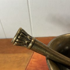 VTG. 1940’s, Mortar And Pestle W/CORICIDIN Embossed, 1 Lbs 11 oz.,2.5”H, 4” Diam