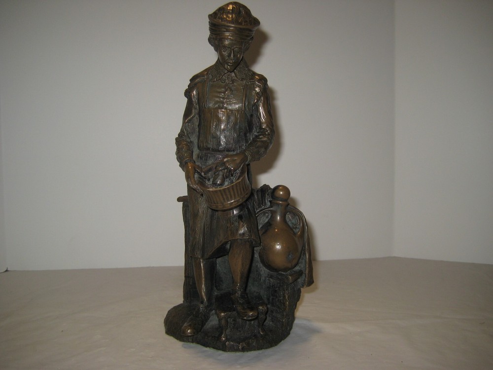 18th Century Apothecary Sculpture # 502 By Rick Lewis Cast Metal Sculpture