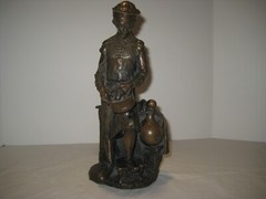 18th Century Apothecary Sculpture # 502 By Rick Lewis Cast Metal Sculpture