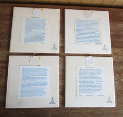 1980’sHandmade Delft Holland PHARMACIST TILES Ltd, Edition Set of 4
