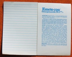 *RARE* 1976 Drug Rep Promotional EMETE-CON® Pocketsize Notebook & Pad *VG*