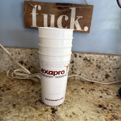 Lexapro Pharmaceutical RX Rep Promotional Plastic Drinking Cups Set of 4