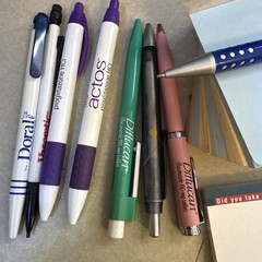 Lot 18 Big Pharma Vintage Drug Rep Pens & Pads Zoloft Brand Promo Lipitor Paxil