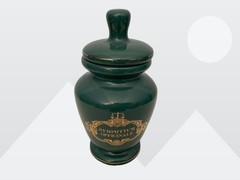 Eli Lilly Green Herbal Ceramic Apothecary Symphytum Officinale Jar 18-224 Vtg