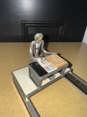 Vtg Carl Goeller Doctor Industrial Note Holder Metal Medical Sculpture Office