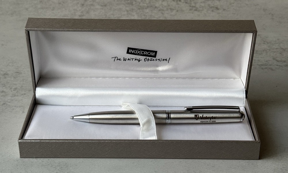Valcyte Pharmaceutical Advertisement Ball Point Pen Silver 2004