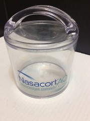 Drug Rep NASACORT AQ Medical Collectible Clear Acrylic Storage Container RARE