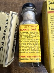 VINTAGE BAALMANN’S Gas Tablets Drugstore Apothecary MCM Medicine Pills Drugs