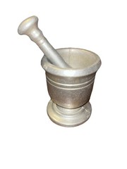 Vintage Wilton Armetale Mortar and Pestle Set Stamped RWP USA Apothecary