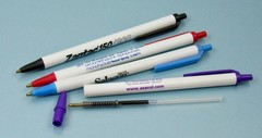 Lot of 4 BIC PENS Drug Rep Pharmaceutical Promo Asacol Salagen Vancenase Zantac