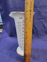 Porcelain Drugstore Pharmacy Apothecary Measuring Beaker 9”