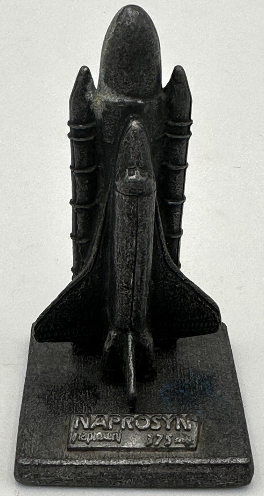 NASA Space Shuttle Miniature Pewter Figurine Naprosyn Pharmaceutical Advertising