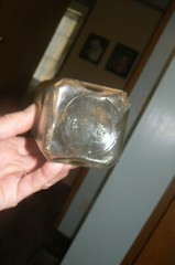 SUPER RARE 1890s SAVOY DRUGEIST LABELED CLEAR SQUAR CORK BOTTLE. CHICAGO. ILL.