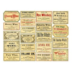 Old West Apothecary Label Stickers, Druggist & Pharmacy, Cut & Peel Sheet 953