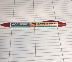 Vintage Accupril Accuretic Bic Wide Body Pen