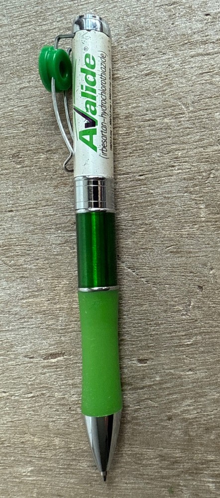 Rare Avalide Heavy Metal Pharmaceutical Drug Rep Pen Medical Pharmacy Twist Pen