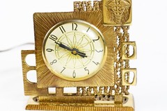 Mid-Century MD Doctor’s Brass Lanshire Electric Desk Clock