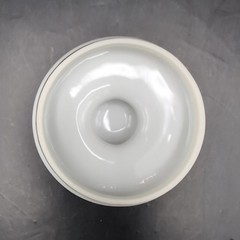 VTG Porcelain Apothecary Jar Vitamin Gold Trim DOM