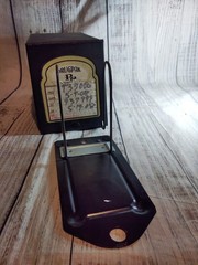 Vintage Black Metal Drugpak Rx Prescription Record File Pharmacy Box, Apothecary