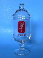 Vtg RX Glass Apothecary Jar Pharmacy Tinactin 1970s 1980s Robinhood Advertising