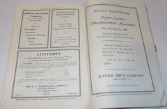 VTG 1940 DRUGGIST CONVENTION SOUVENIR BOOK! CHARLOTTE, NC! ADS/HOTELS/PICTURES!
