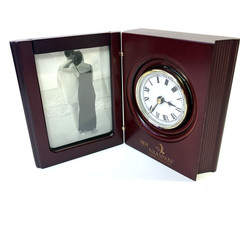 NEW Niaspan Niacin Pharmaceutical Cherry Wood Picture Frame Clock Premium Pharma
