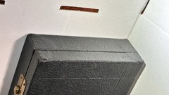 VTG 50s Apothecary Field Box, 9 Specimen Vials, American Case Co Leather & Brass