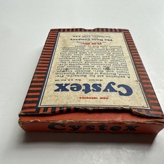 Vintage Cystex Pharmaceutical Pills Box Knox Co. CA $2 size 100 tablets – empty