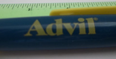 ADVIL Promotional Pen Plastic Medium Weight – Rubberized Grip – Does Not Write