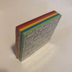 Rainbow Colors Post It Paper Sticky Note Pad Vintage Pepcid Drug Advertising