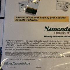 Namenda Pharmaceutical Clipboard Drug Rep Promo 2000s