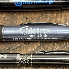Lot 6 Pharmaceutical Drug Rep Pens Medical, Collectibles, Heavy Metal, Plastic