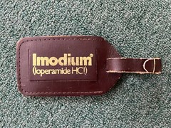 pharmaceutical drug rep tote & laptop carry bag & leather id tags