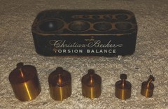 Wooden Christian Becker Metric Pharmacy Laboratory Brass Weight Set
