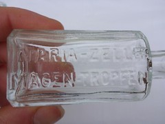 2X Old Small Medicine Glass Pharmacy Apothecary Bottle Maria Zeller Magnet Drops