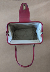 Rare! Vintage Burgundy Maroon Thick Heavy Leather Travel Doctor’s Bag Apothecary